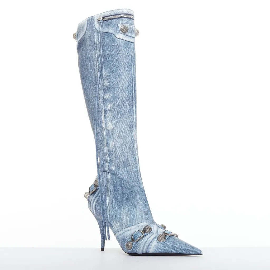 Balenciaga Cagole Blue Leather Very good - Back View