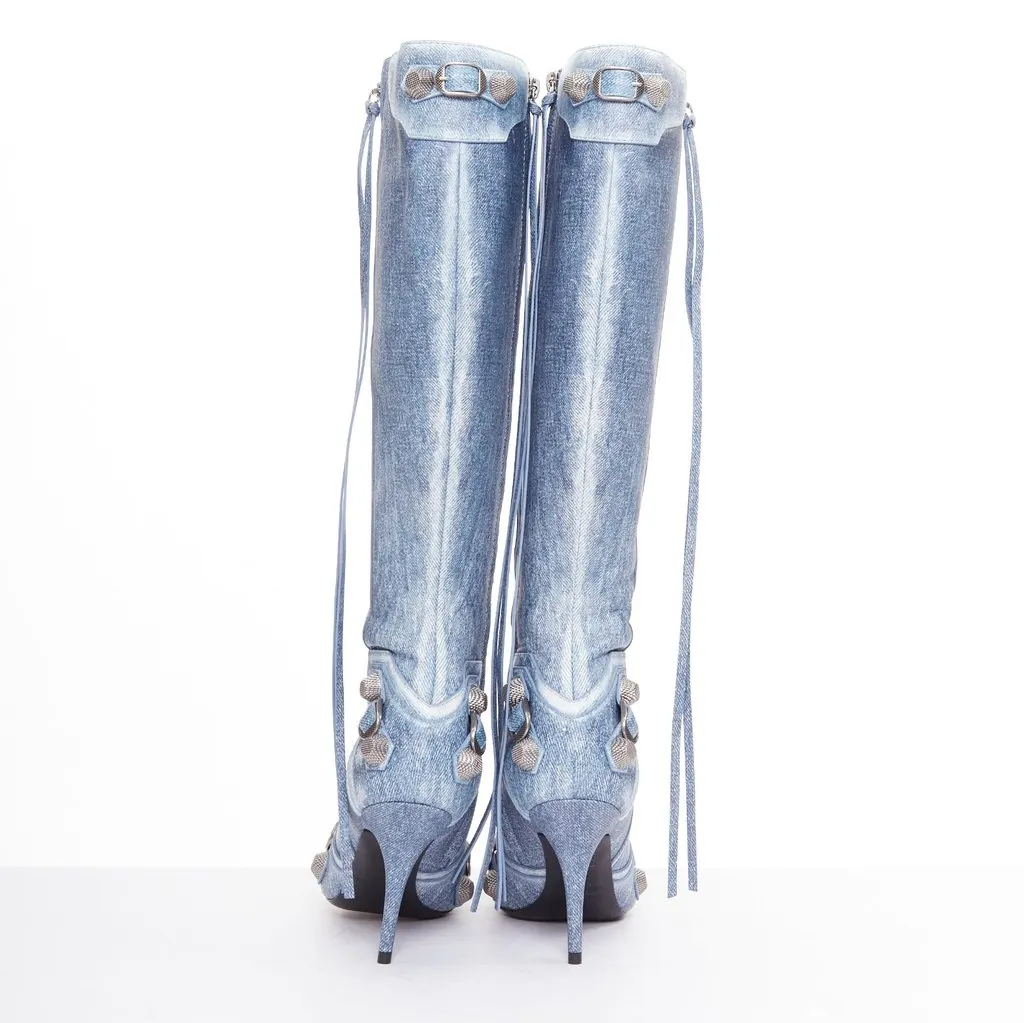 Balenciaga Cagole Blue Leather Very good - Box View