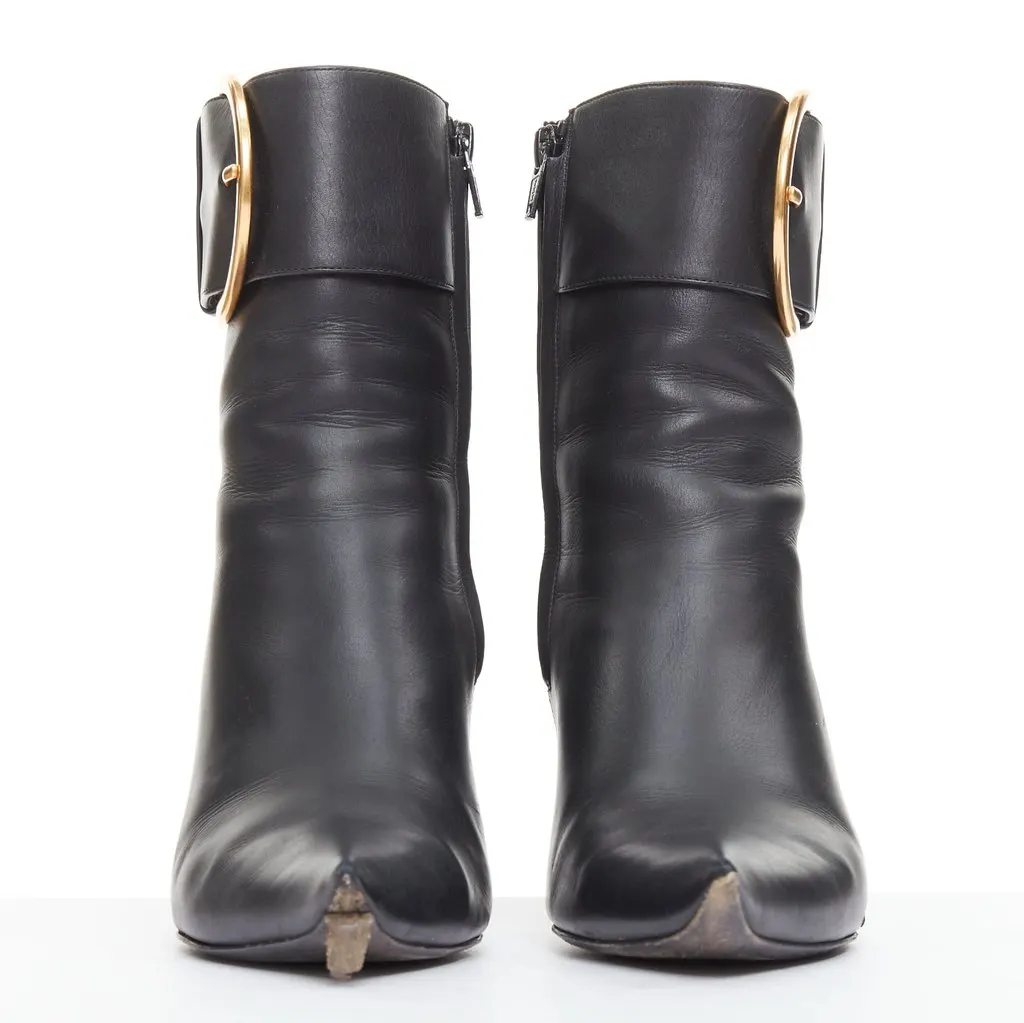 Balenciaga Essex 80mm Black Leather Fair - Inside View