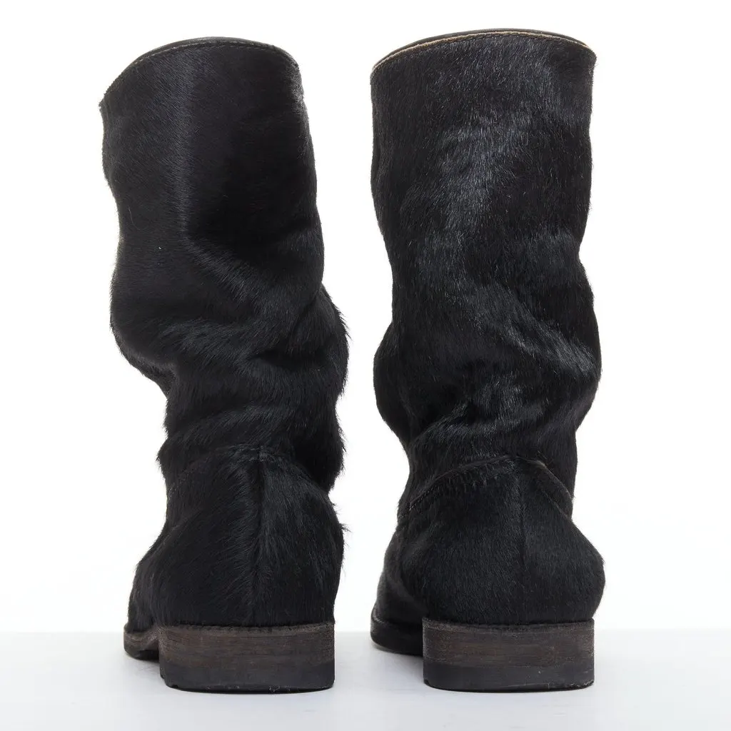 Junya Watanabe Black Leather Boots Black Leather Good - Box View