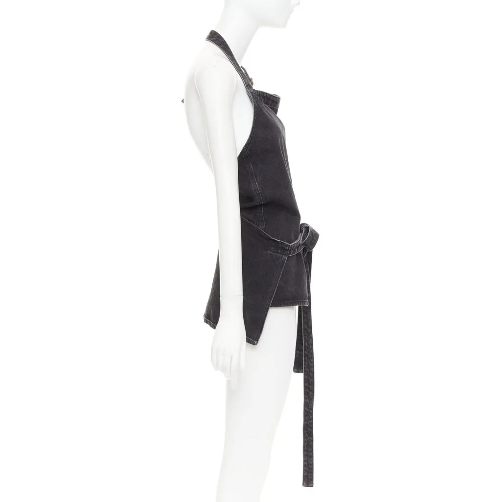 Balenciaga Grey Denim Dress Grey Denim Very good - Model View