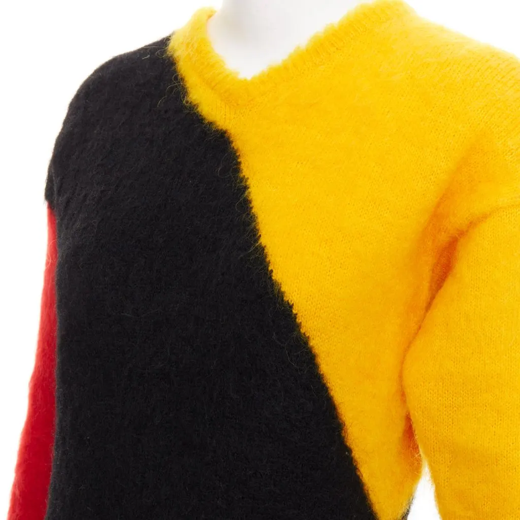 Unsigned Yellow Wool Dress Yellow Wool Fair - Back View