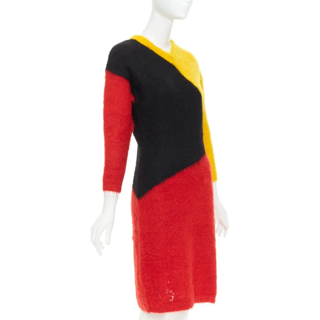 Unsigned Yellow Wool Dress Yellow Wool Fair - Inside View