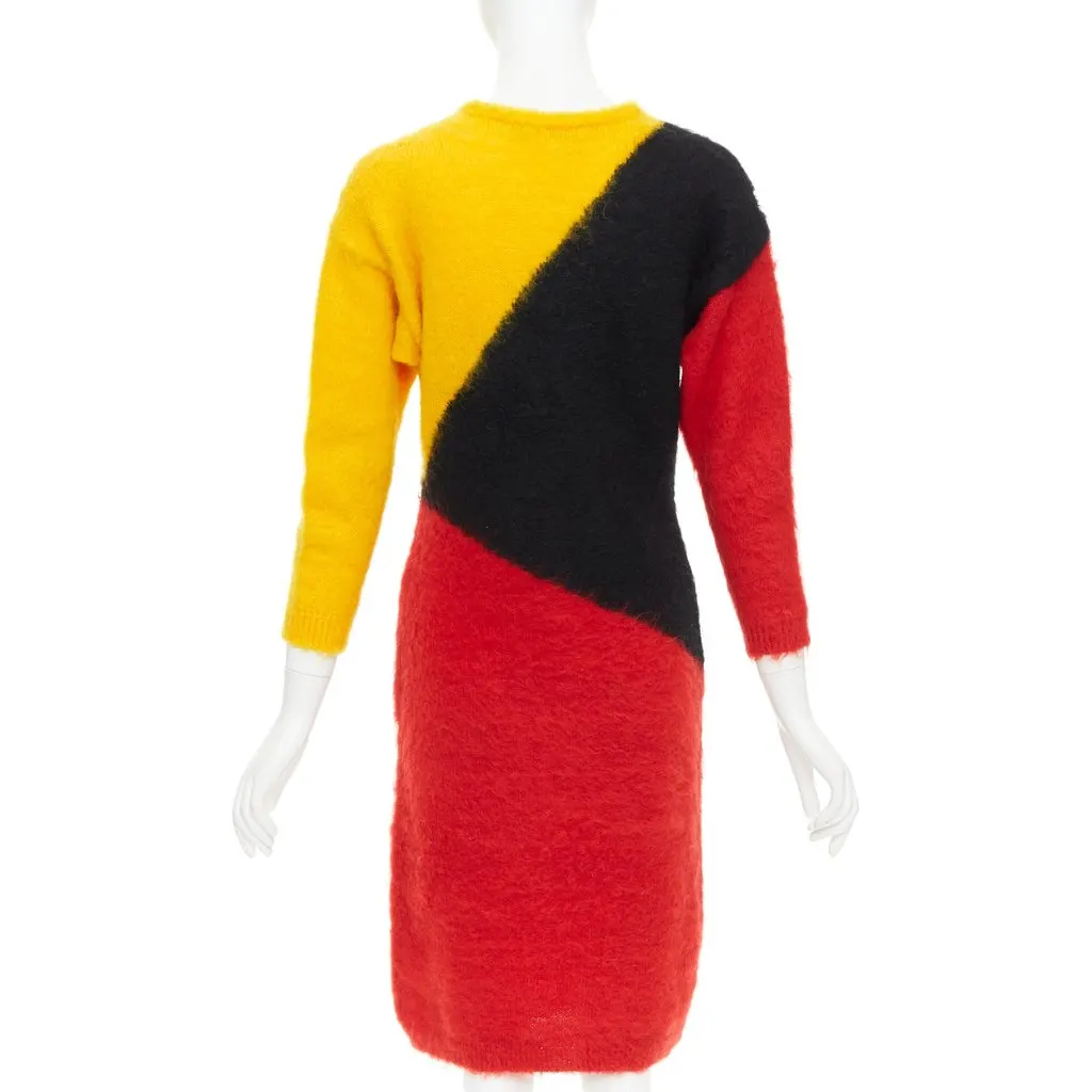 Unsigned Yellow Wool Dress Yellow Wool Fair - Box View