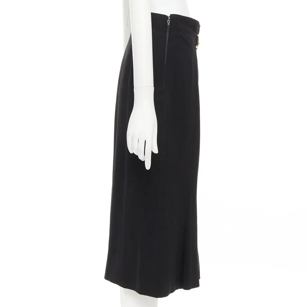 Celine Black Wool Skirt Black Wool Very good - Model View