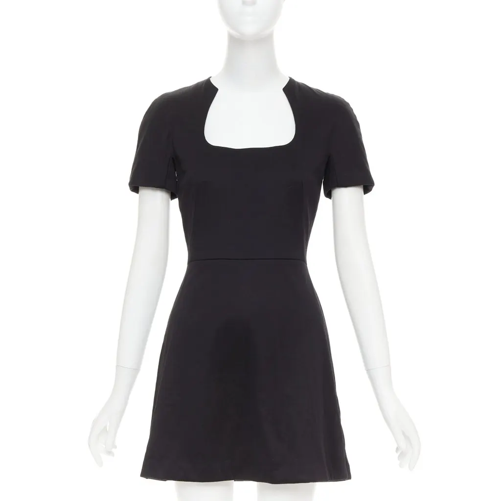 Alexander McQueen Black Cotton Dress Black Cotton Very good - Front View