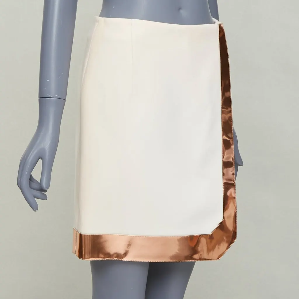 Mugler Ecru Wool Skirt Ecru Wool Very good - Inside View