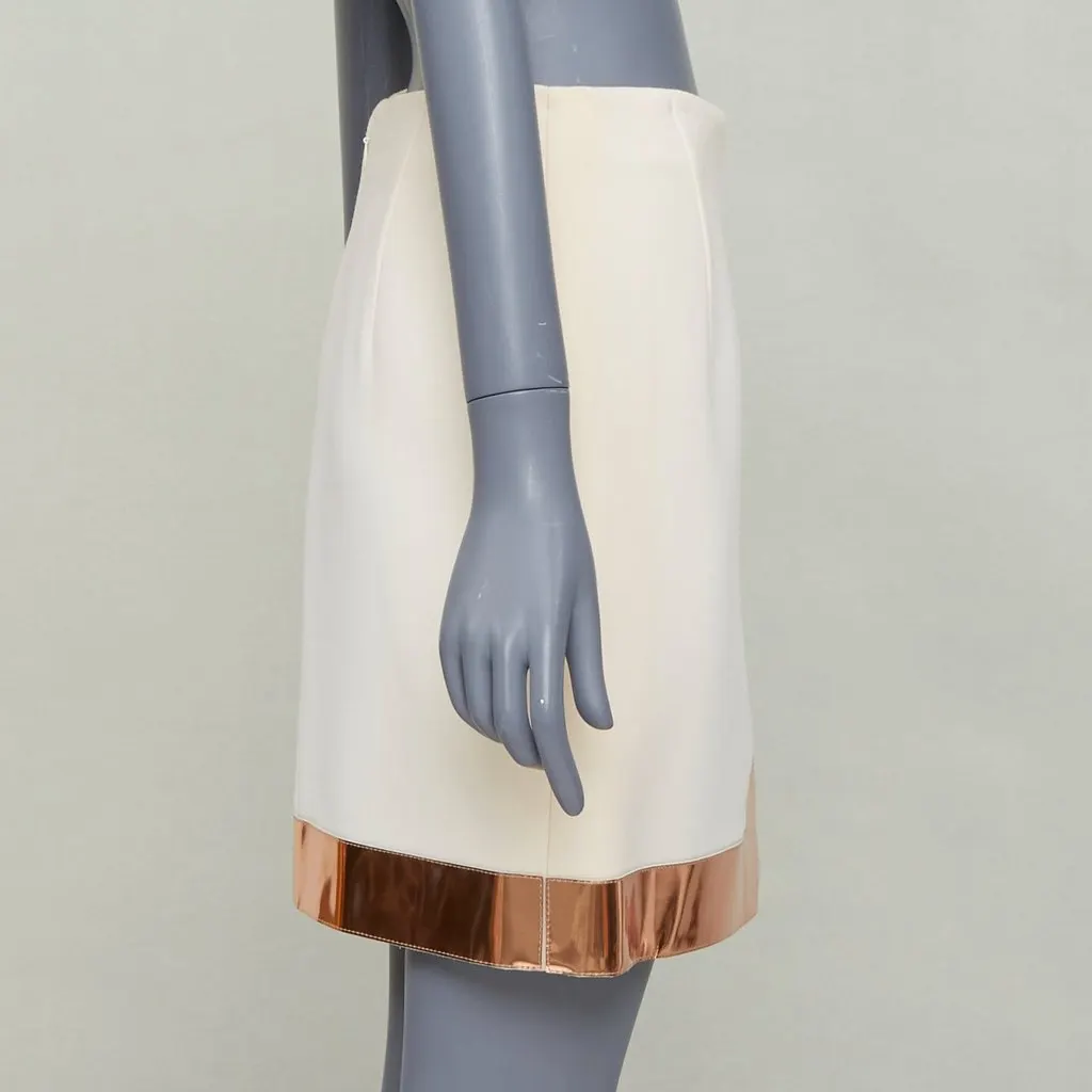 Mugler Ecru Wool Skirt Ecru Wool Very good - Model View