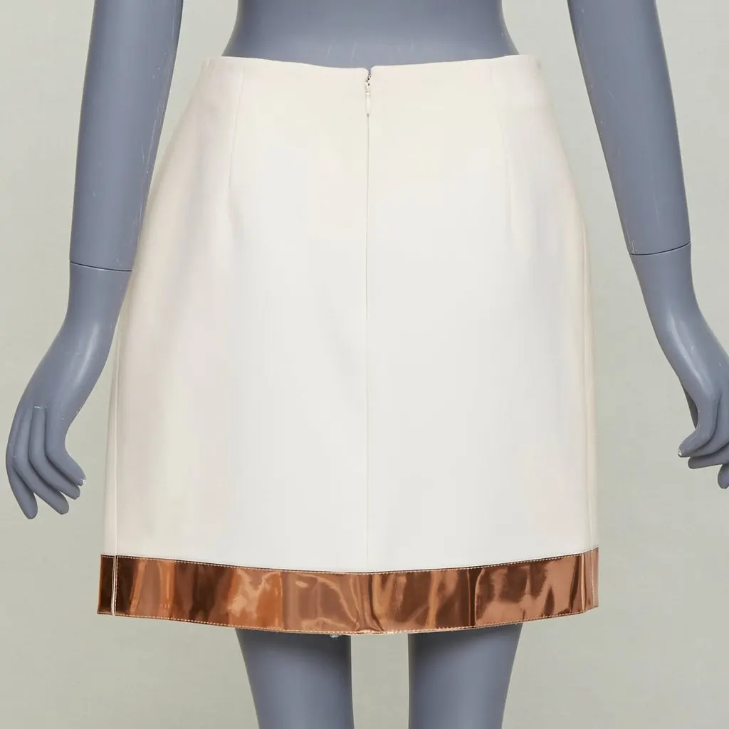 Mugler Ecru Wool Skirt Ecru Wool Very good - Box View