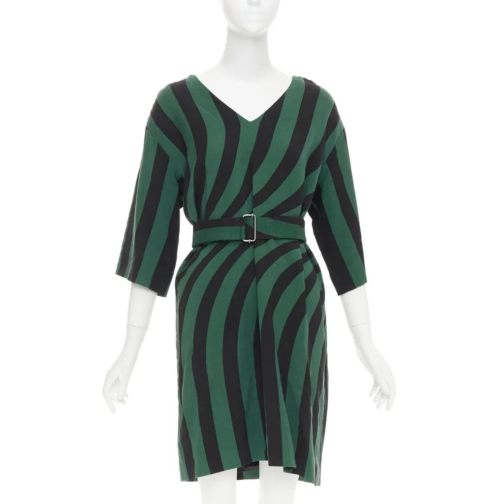 Dries Van Noten Green Viscose Dress Green Viscose Very good - Front View
