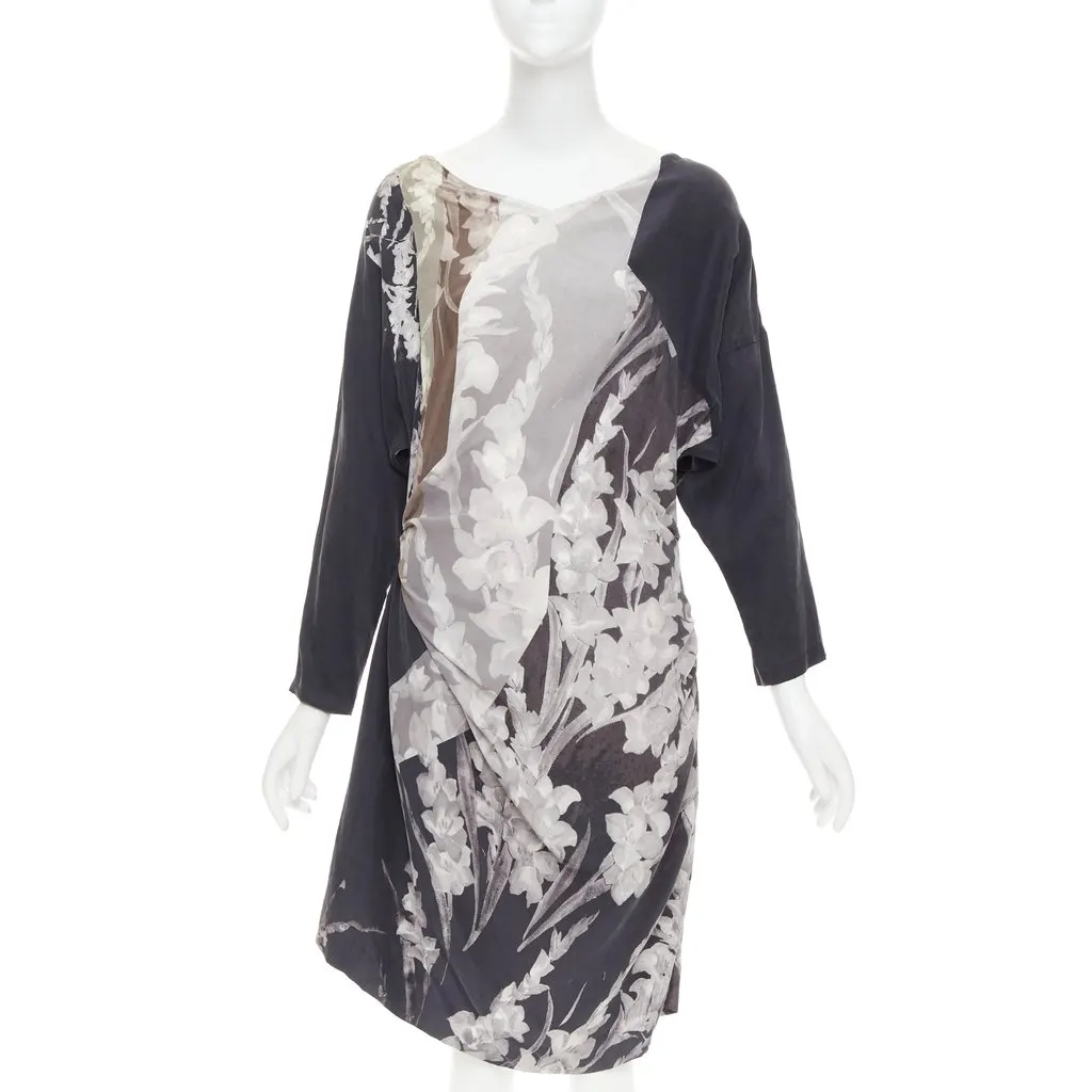 Dries Van Noten Black Silk Dress Black Silk Very good - Front View