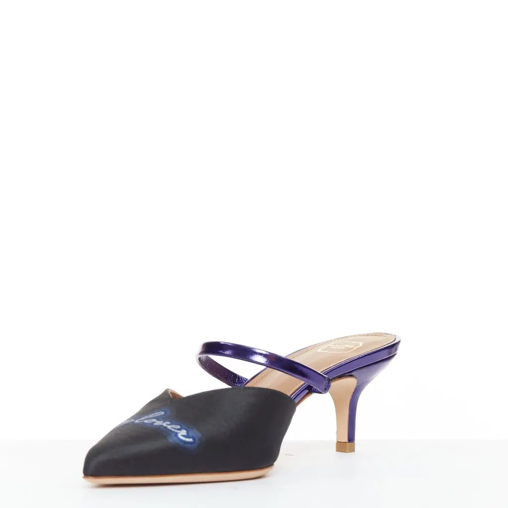 Malone Souliers Marla Blue Silk Very good - Model View