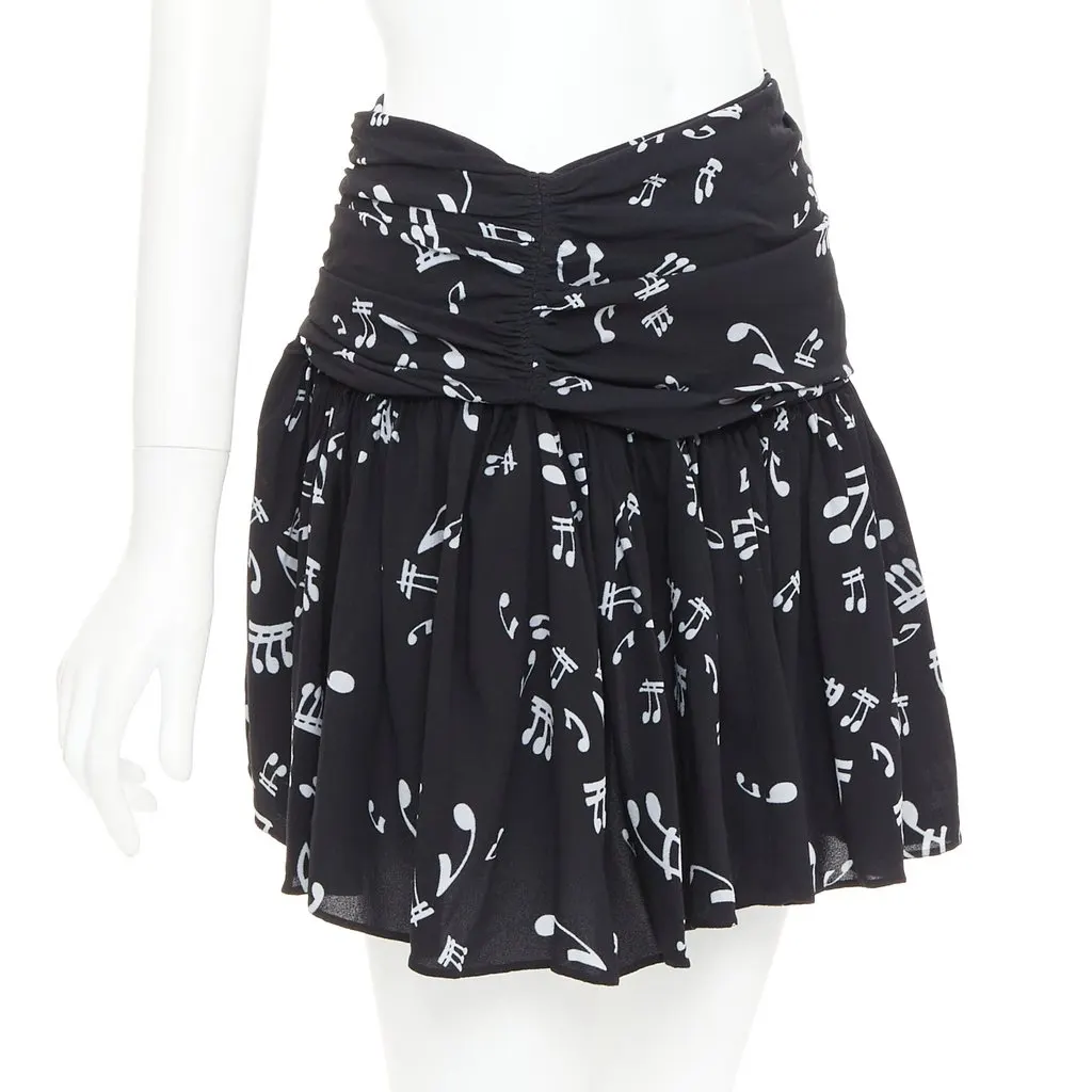 Miu Miu Black Viscose Skirt Black Viscose Fair - Inside View