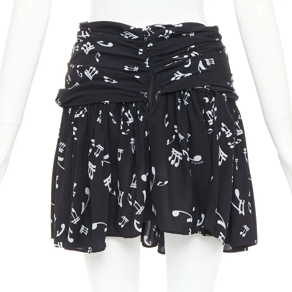 Miu Miu Black Viscose Skirt Black Viscose Fair - Box View