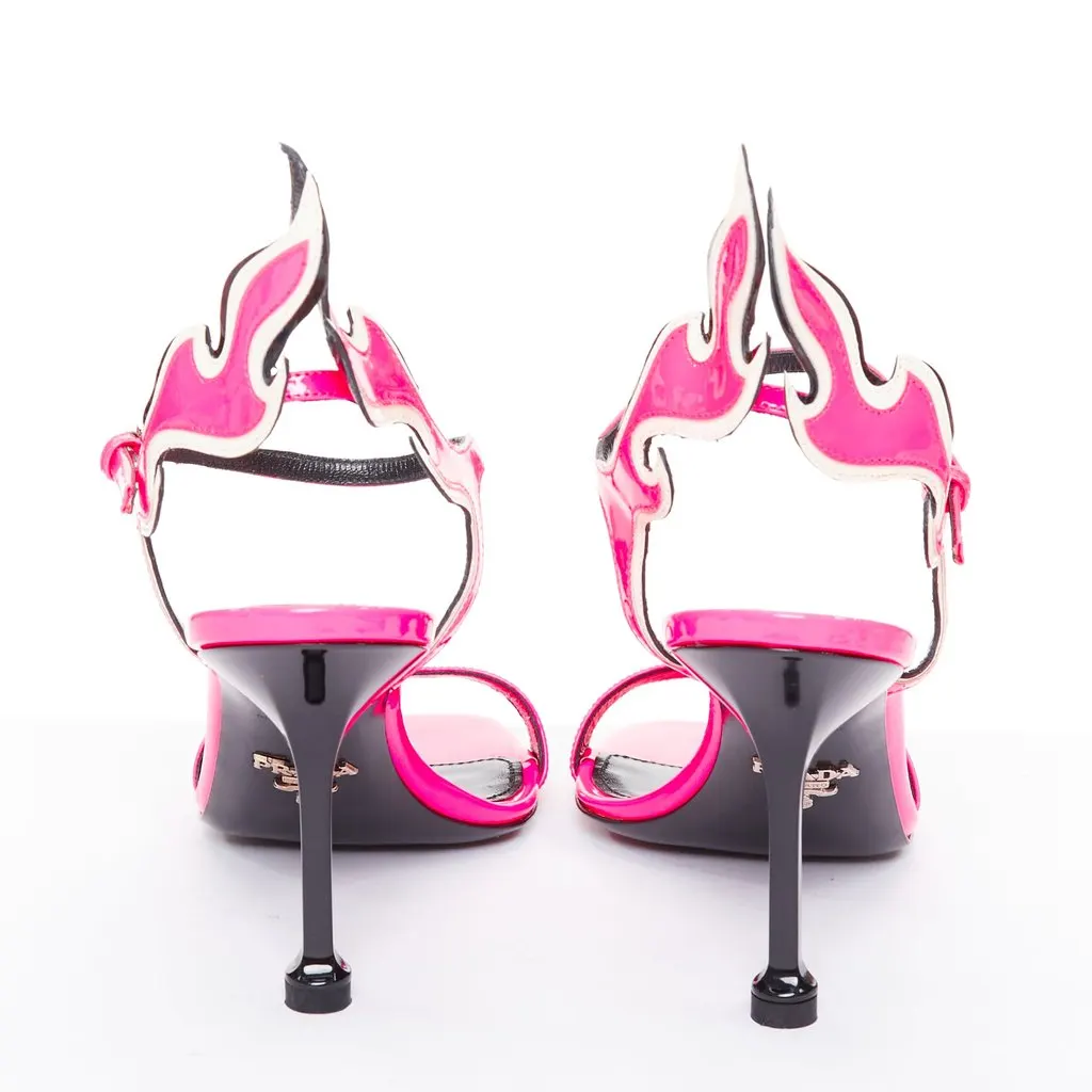 Prada Pink Leather Heels Pink Leather Never worn - Box View