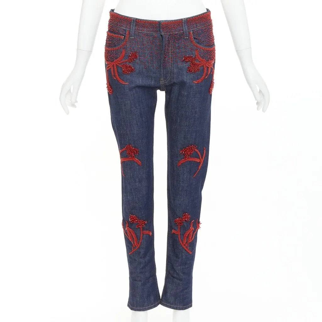 Prada Blue Cotton Jeans Blue Cotton Very good - Front View