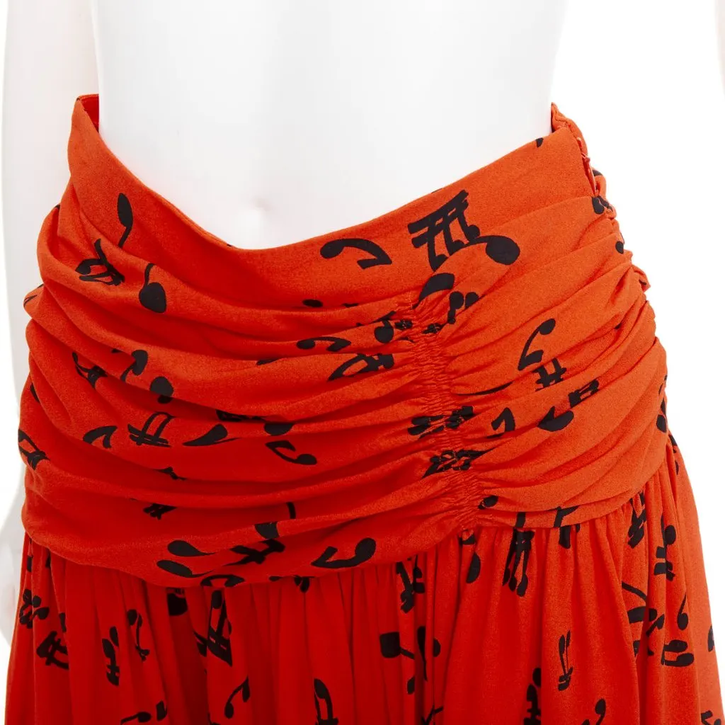 Miu Miu Orange Viscose Skirt Orange Viscose Very good - Back View