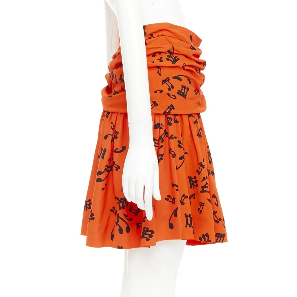 Miu Miu Orange Viscose Skirt Orange Viscose Very good - Model View