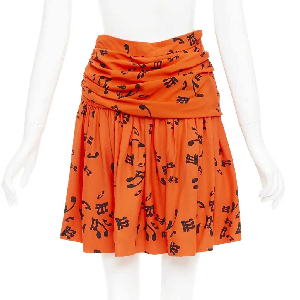 Miu Miu Orange Viscose Skirt Orange Viscose Very good - Box View