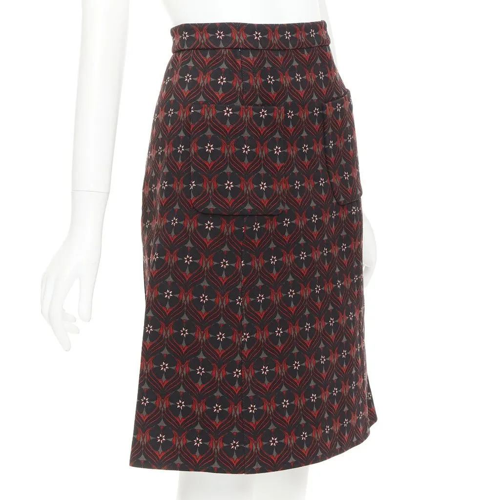 Miu Miu Red Wool Skirt Red Wool Very good - Inside View
