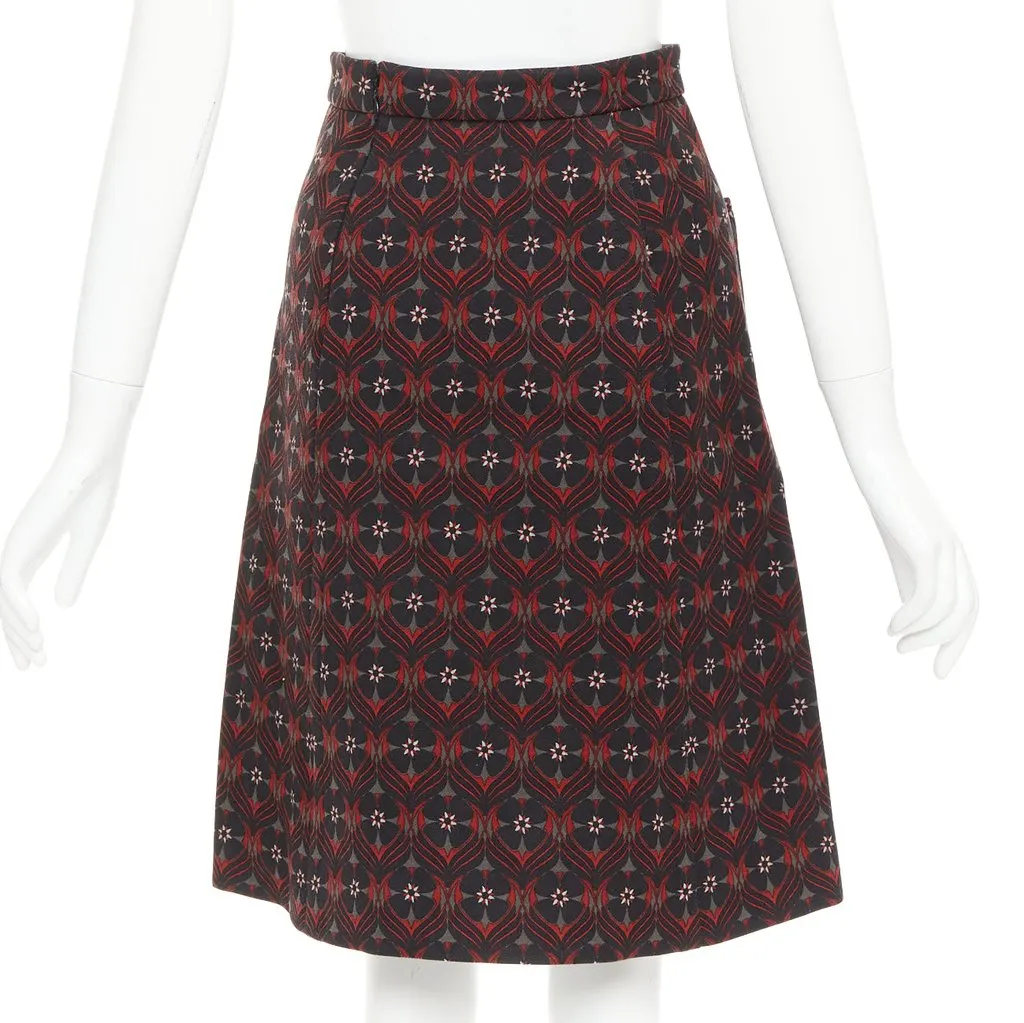 Miu Miu Red Wool Skirt Red Wool Very good - Box View