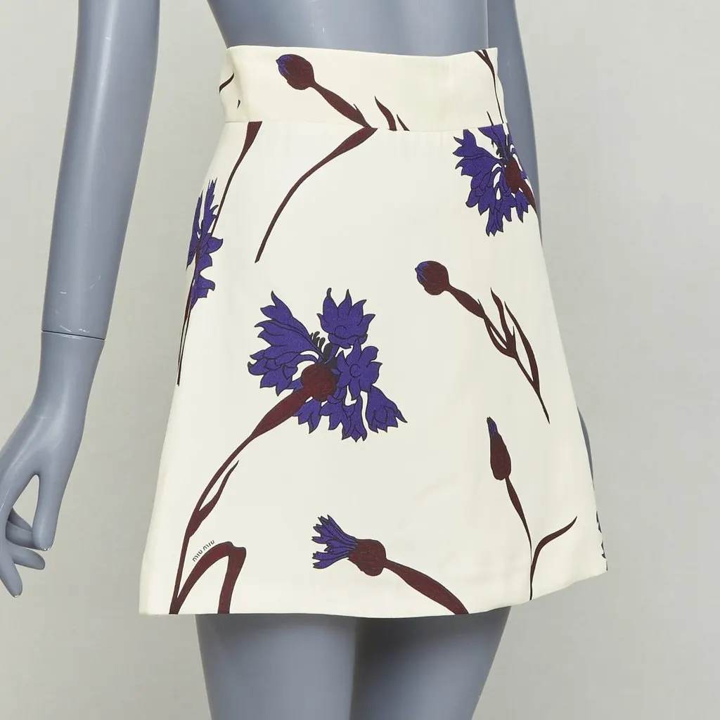 Miu Miu Ecru Viscose Skirt Ecru Viscose Very good - Inside View