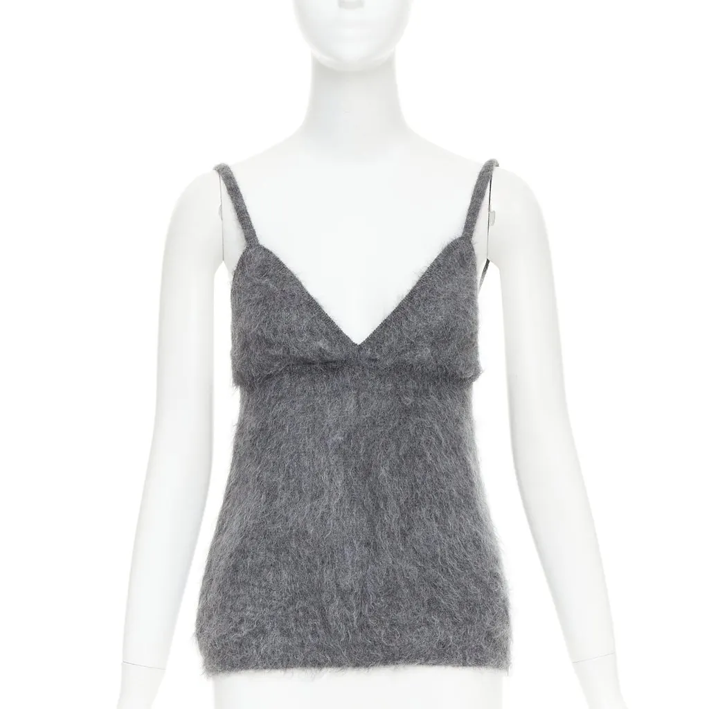 Prada Grey Wool Top Grey Wool Very good - Front View