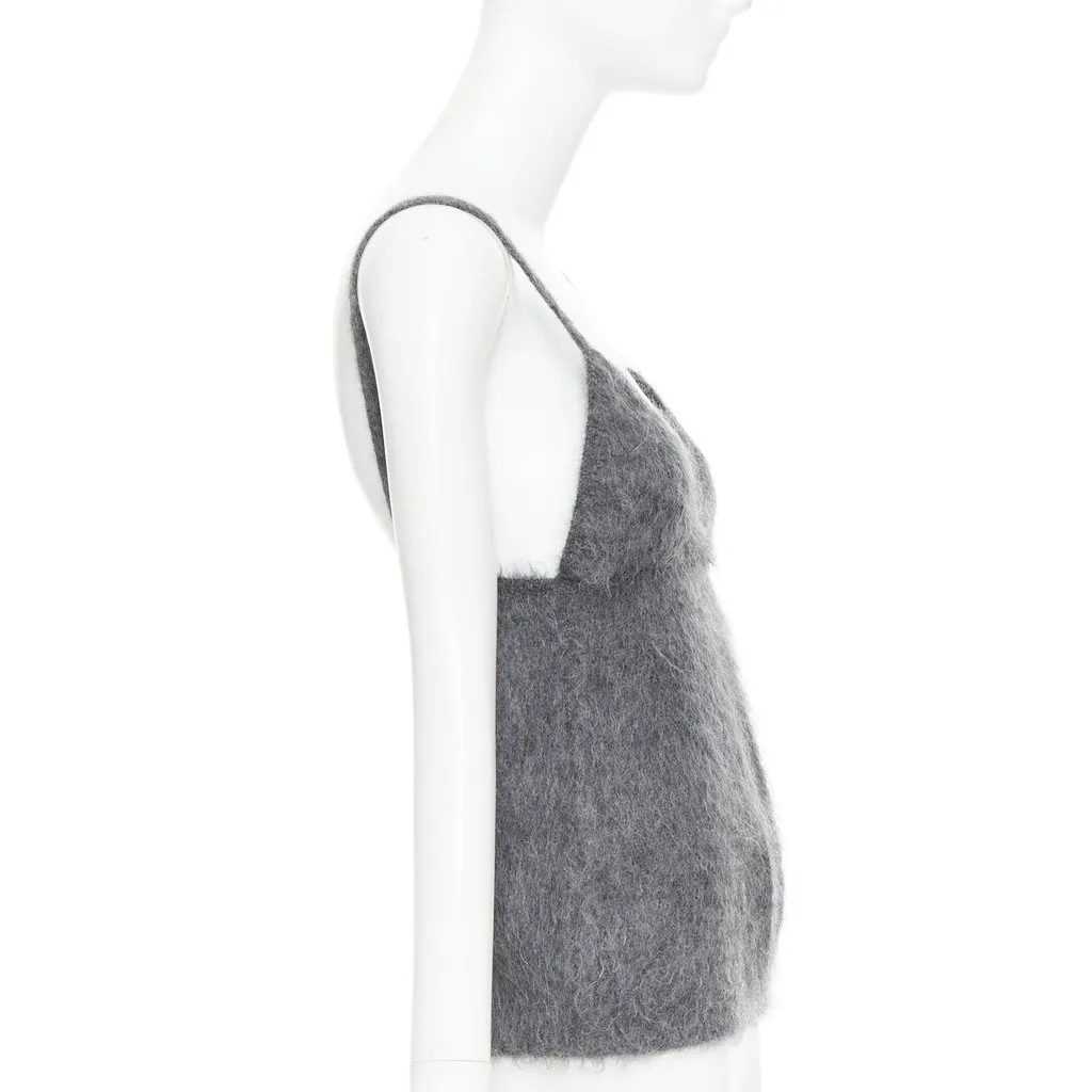 Prada Grey Wool Top Grey Wool Very good - Model View