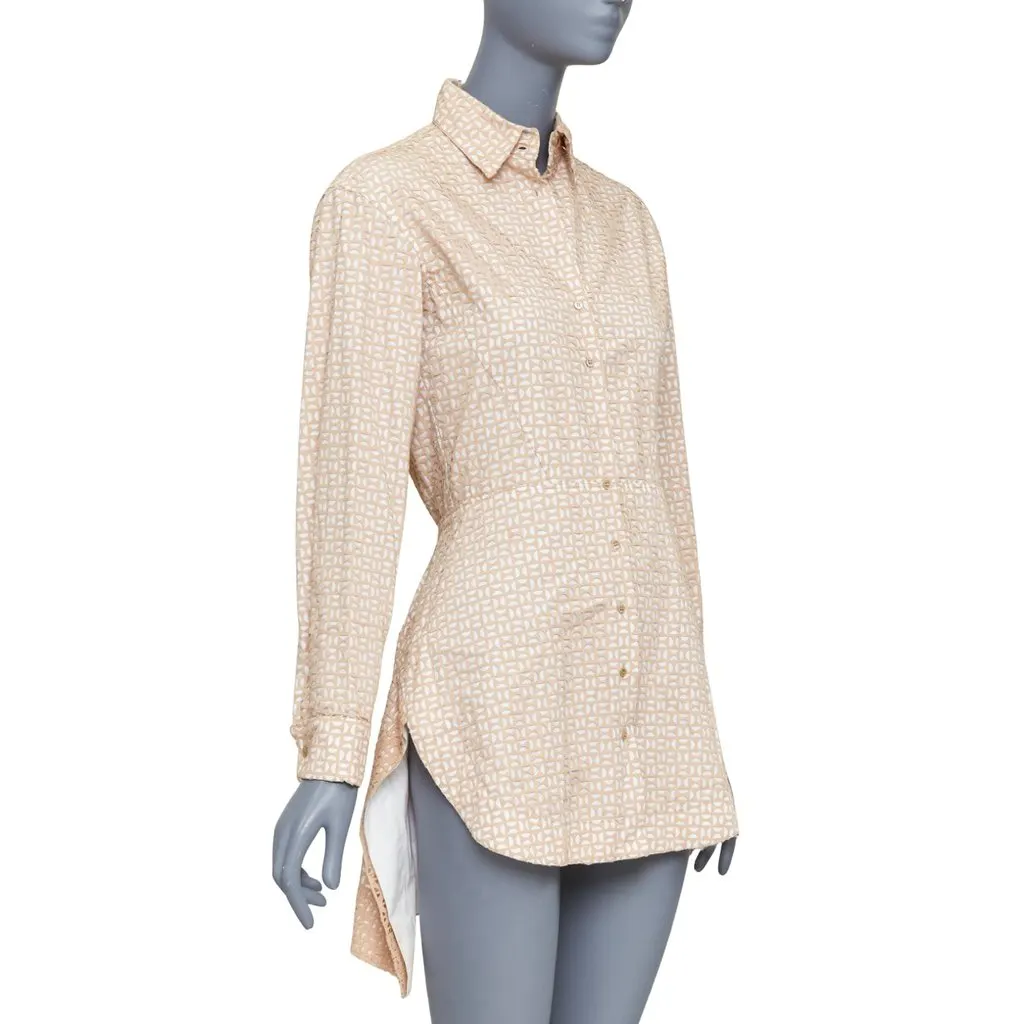 Alaïa Beige Cotton Dress Beige Cotton Good - Front View
