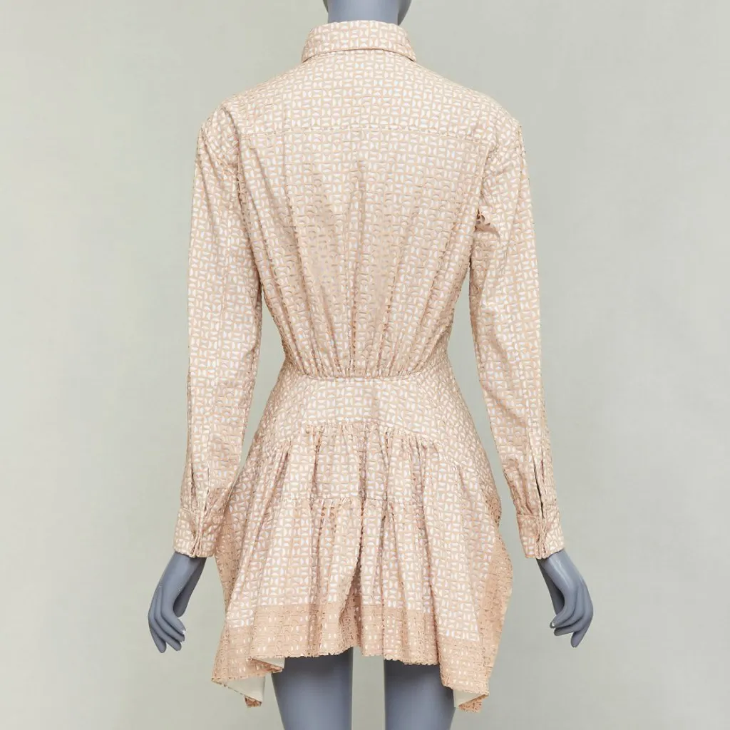 Alaïa Beige Cotton Dress Beige Cotton Good - Back View