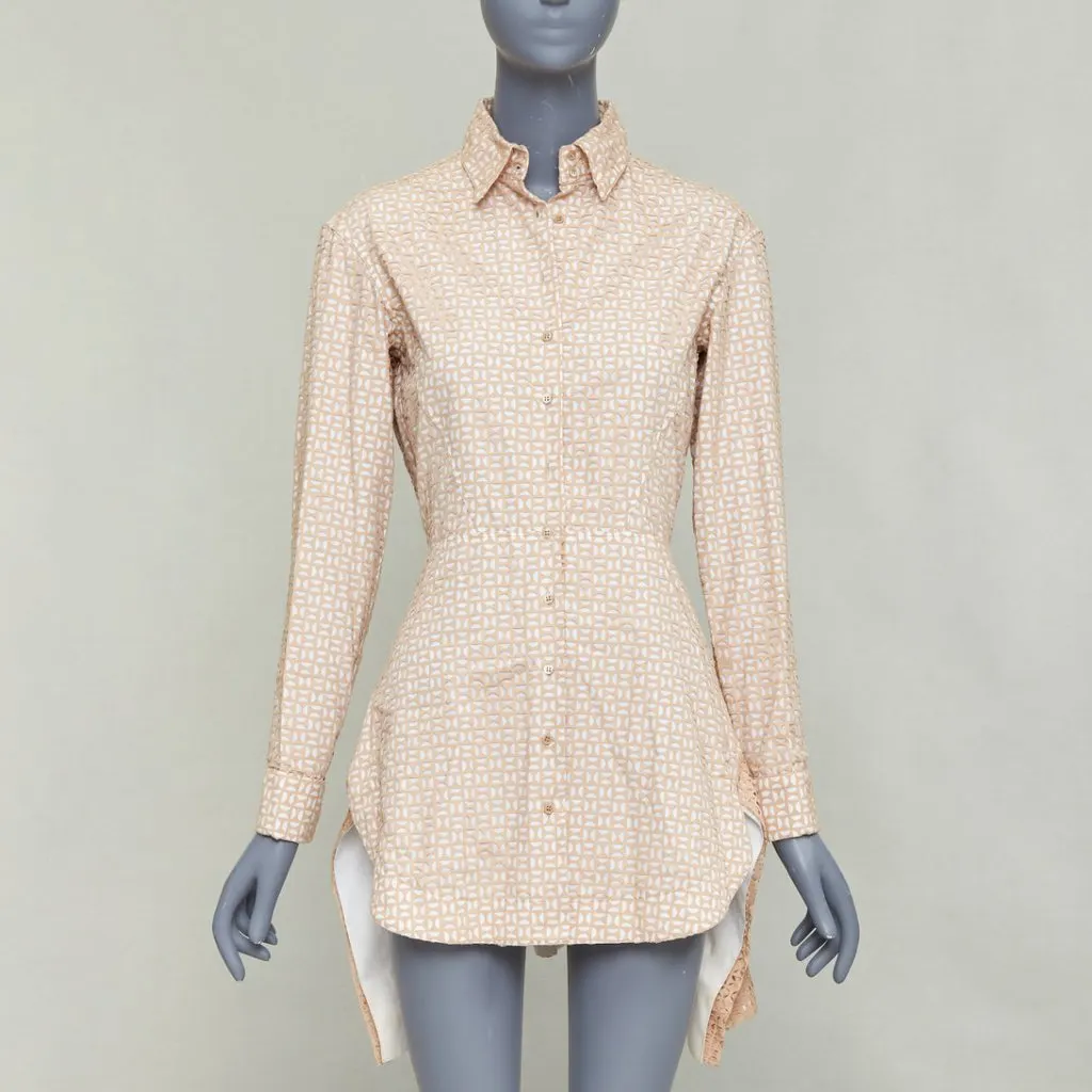 Alaïa Beige Cotton Dress Beige Cotton Good - Inside View