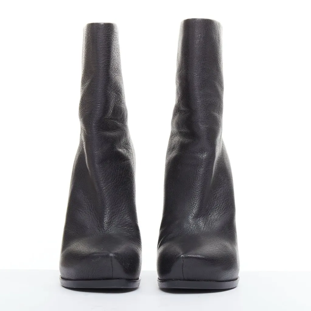 Lanvin Black Leather Boots Black Leather Good - Inside View