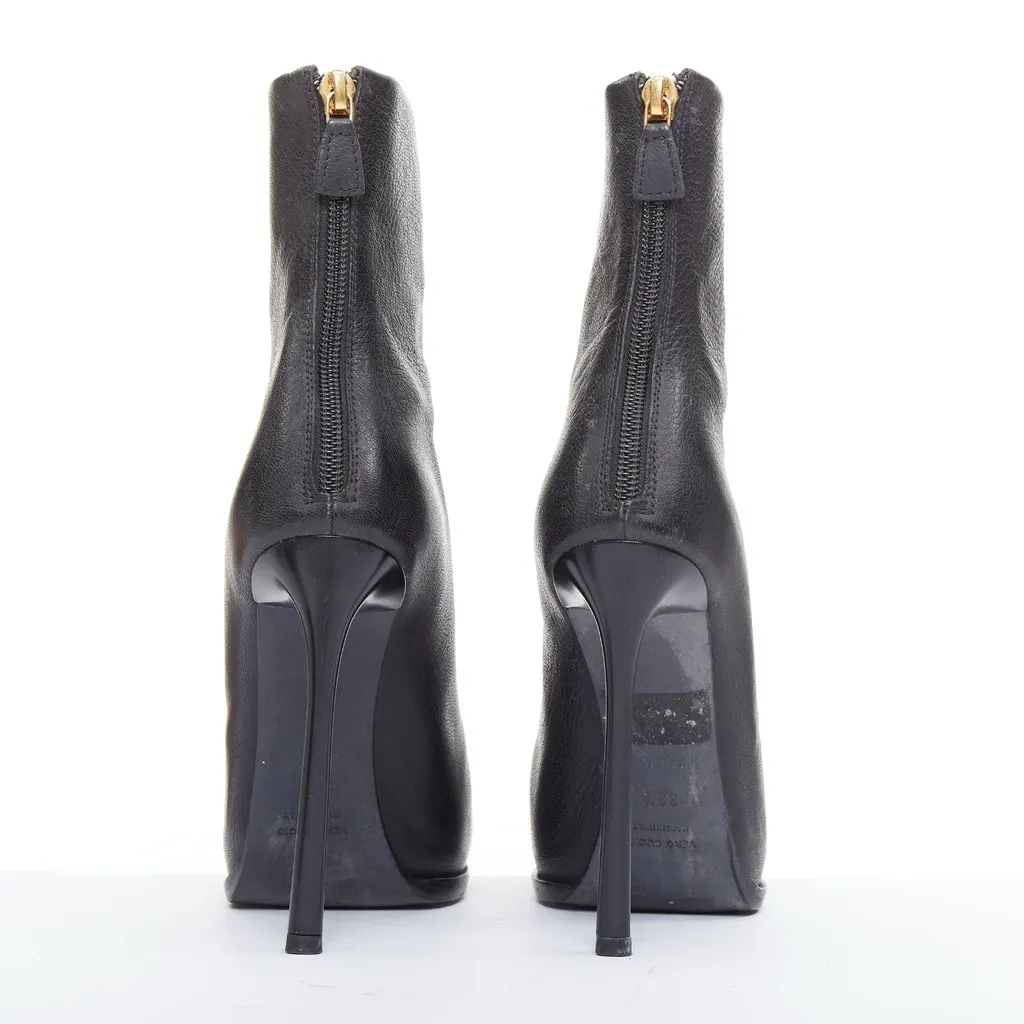 Lanvin Black Leather Boots Black Leather Good - Box View