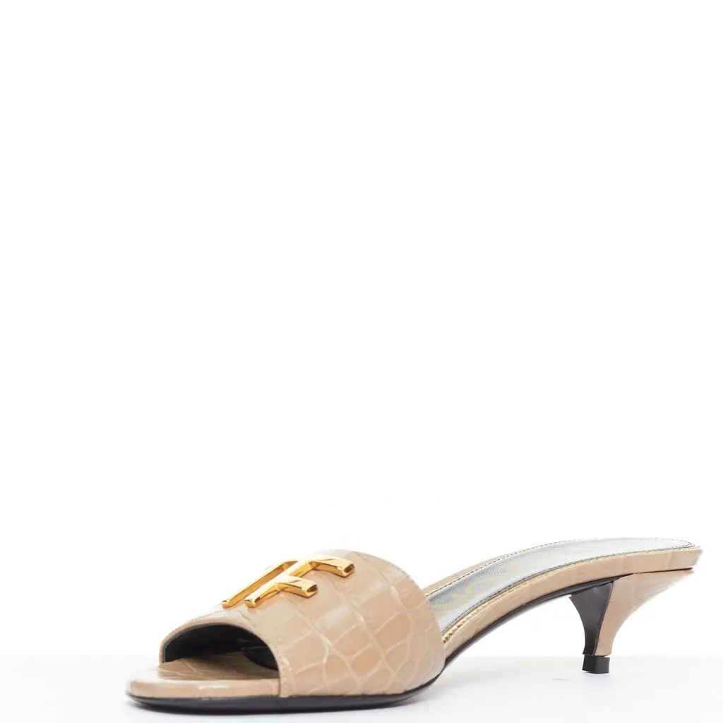 Tom Ford Beige Leather Heels Beige Leather Very good - Model View