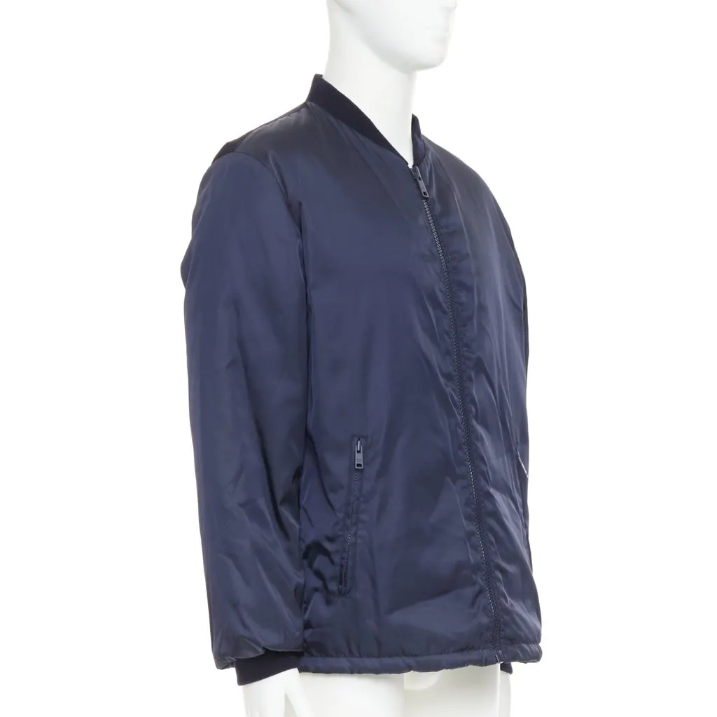 Prada Navy Coat Navy Very good - Model View