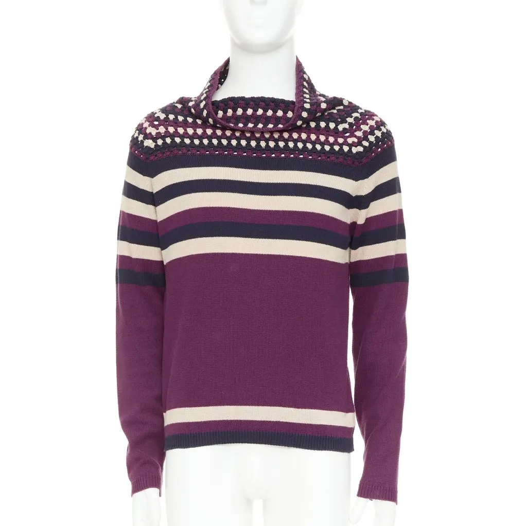 Burberry Purple Cotton Knitwear Purple Cotton Good - Front View