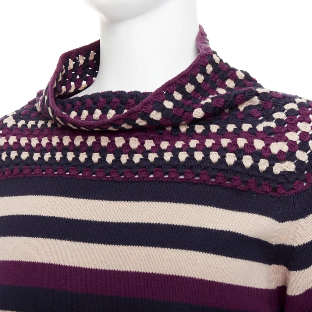 Burberry Purple Cotton Knitwear Purple Cotton Good - Back View