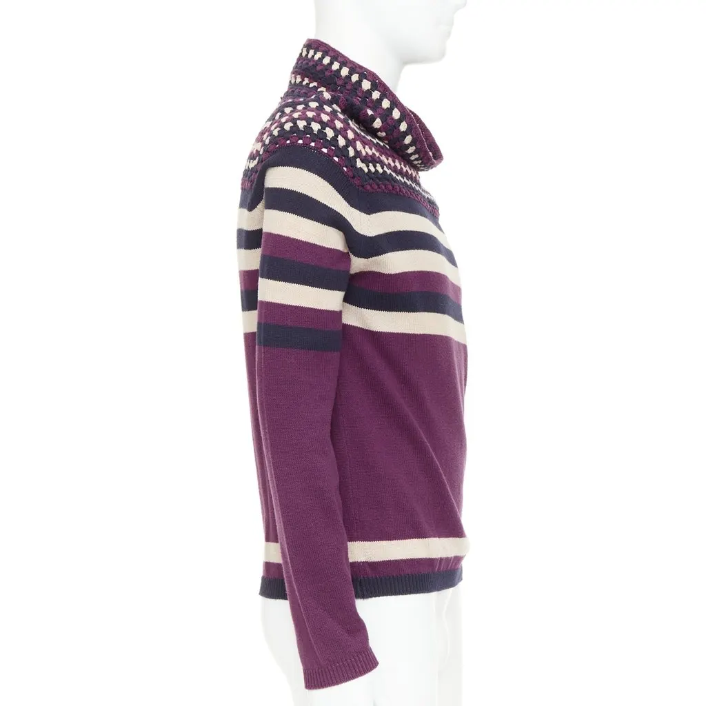 Burberry Purple Cotton Knitwear Purple Cotton Good - Model View