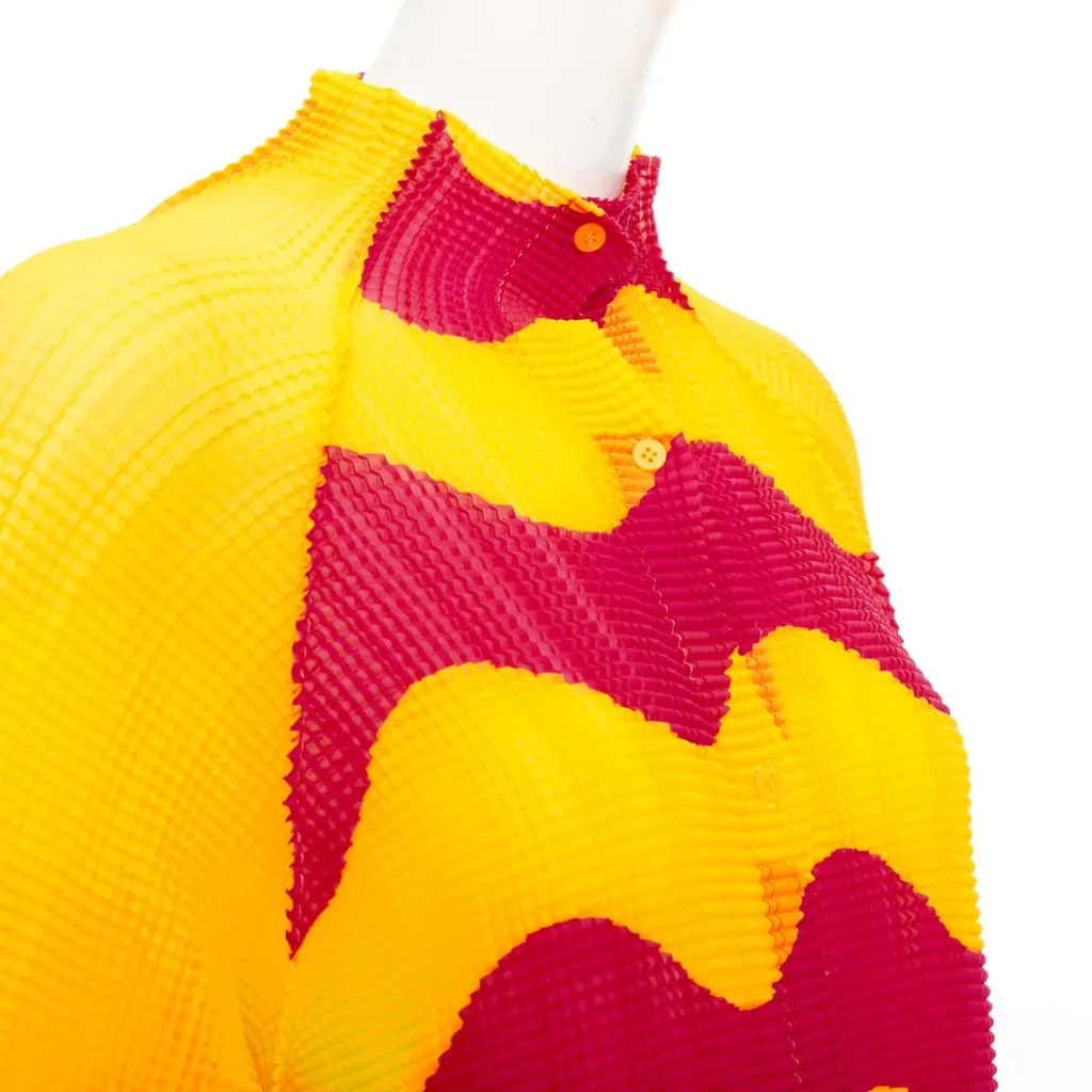 Issey Miyake Yellow Polyester Top Yellow Polyester Very good - Back View