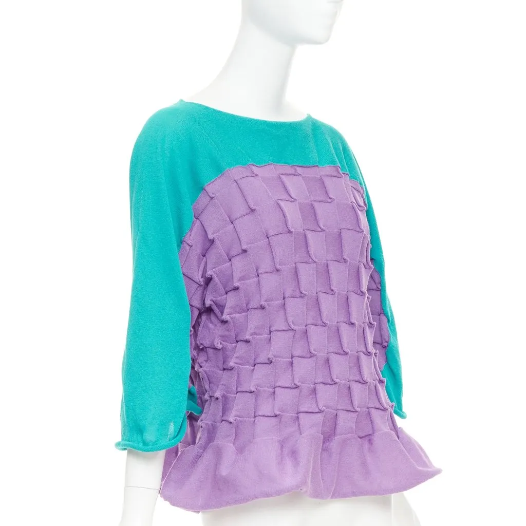 Issey Miyake Purple Cotton Top Purple Cotton Very good - Front View