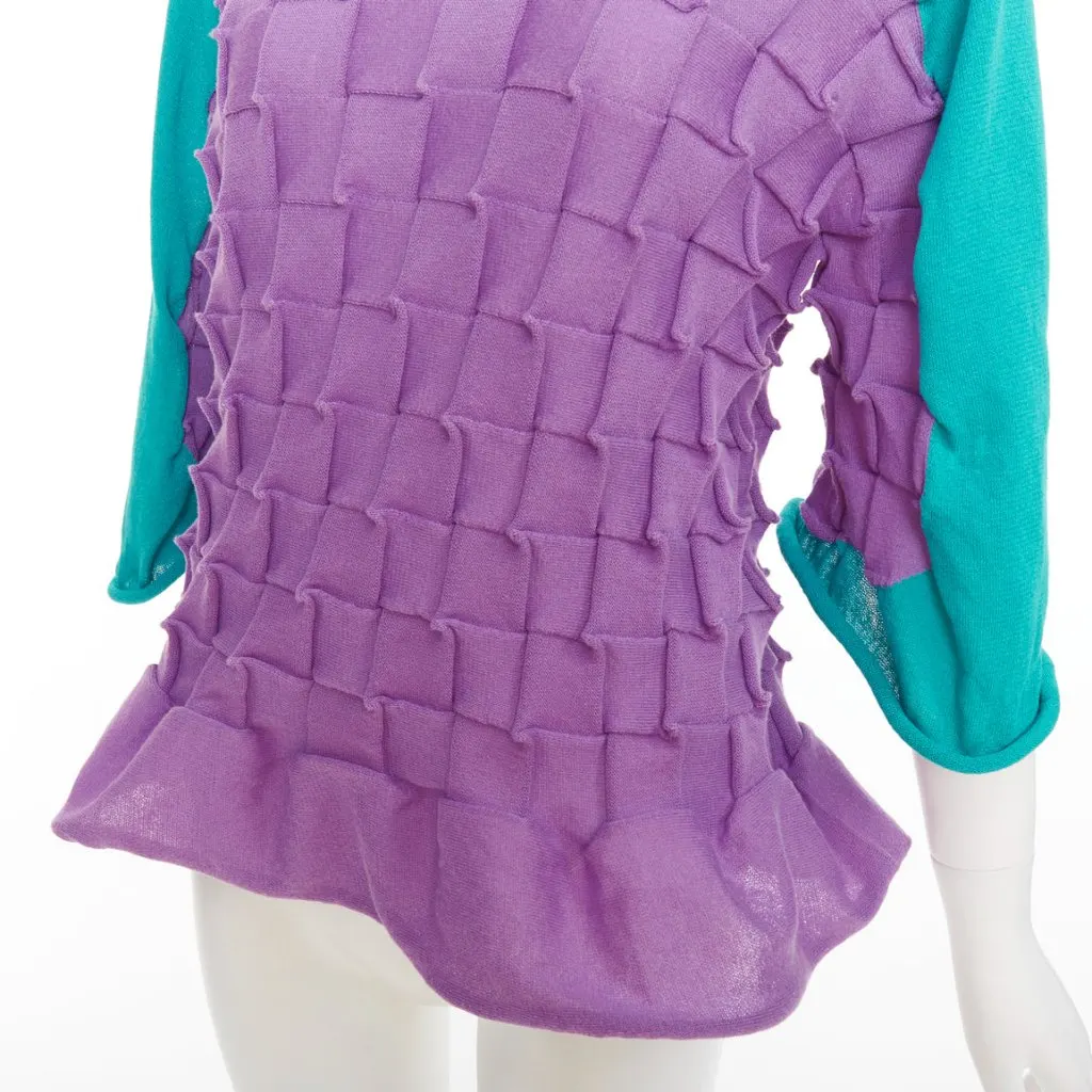 Issey Miyake Purple Cotton Top Purple Cotton Very good - Back View