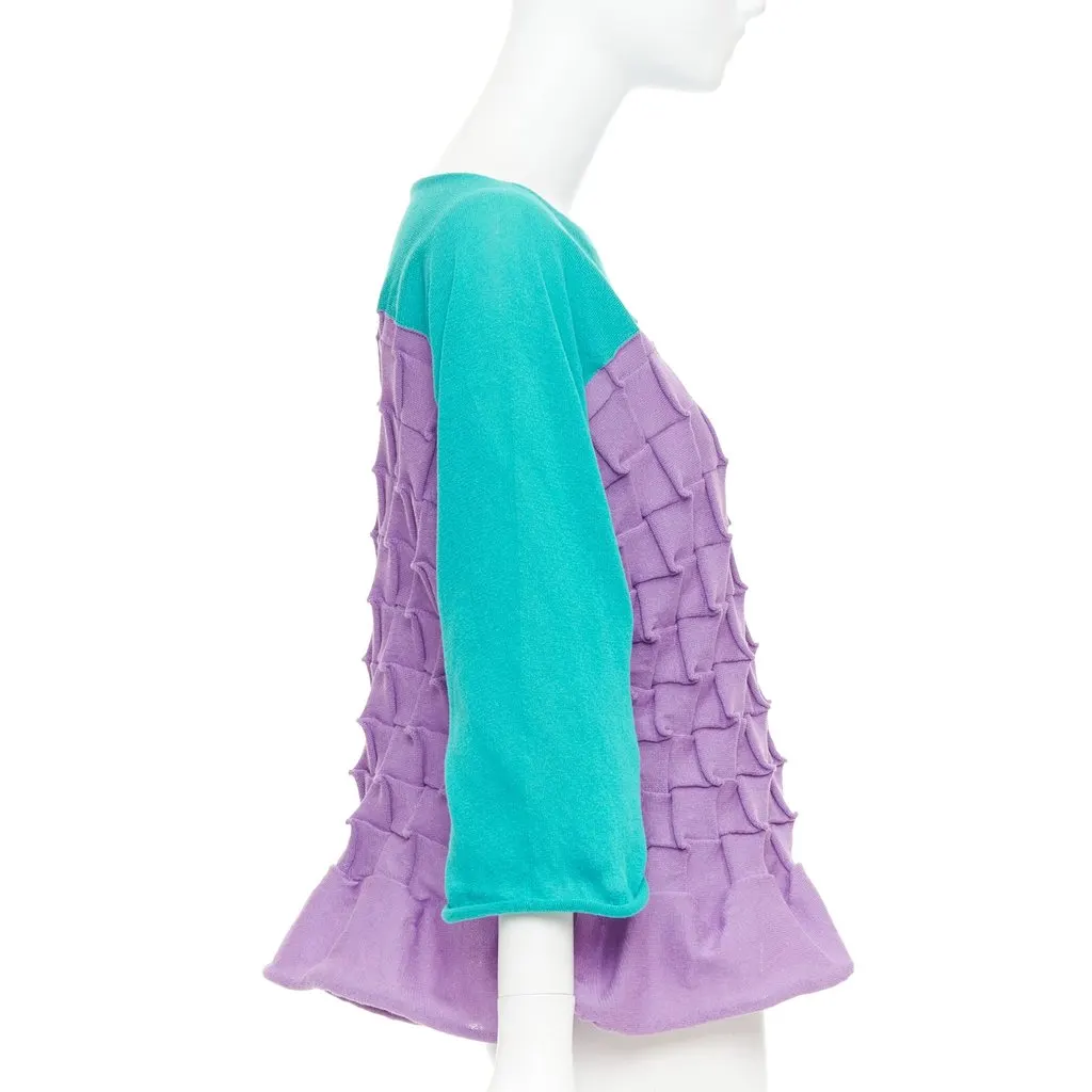 Issey Miyake Purple Cotton Top Purple Cotton Very good - Model View