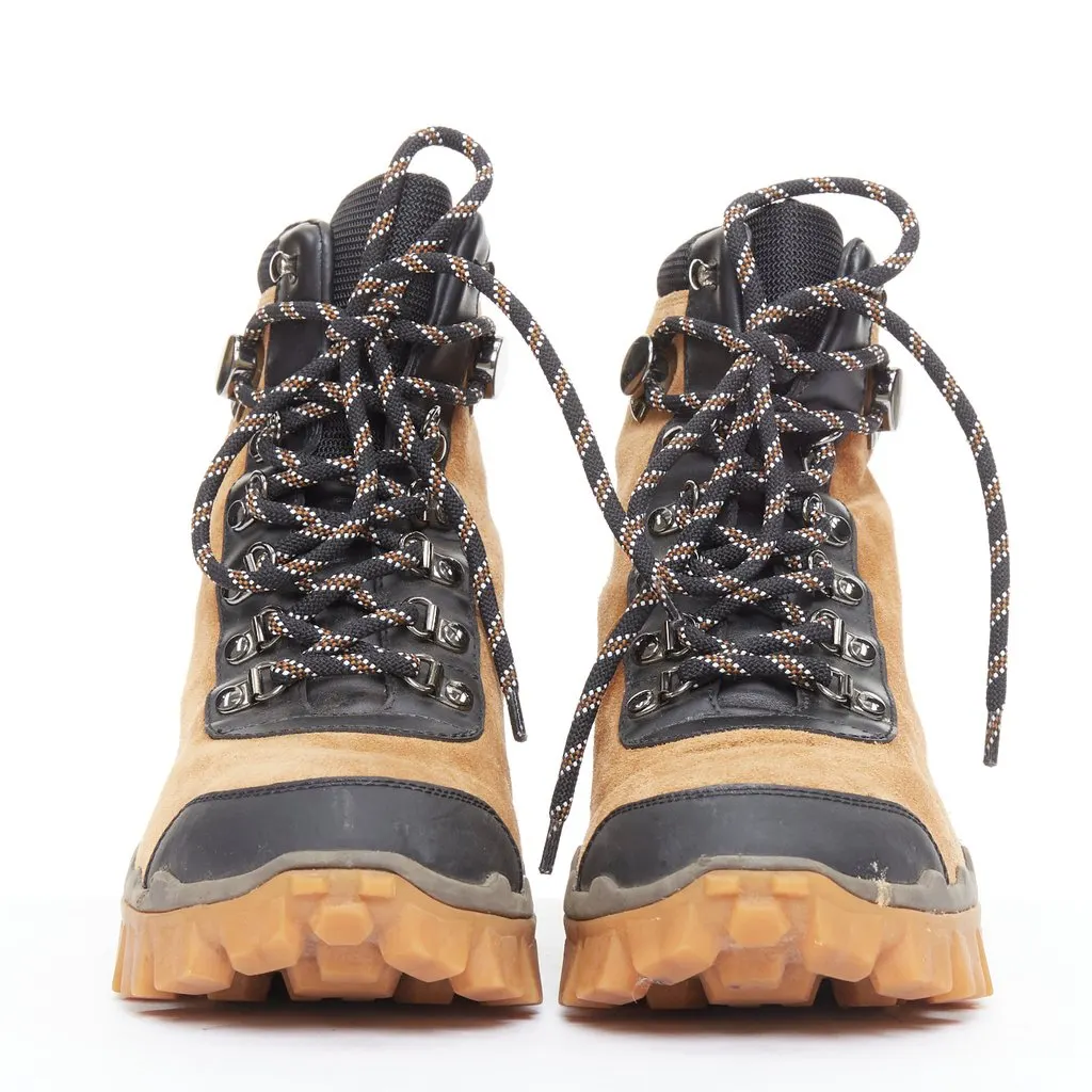 Moncler Helis Brown Suede Fair - Inside View