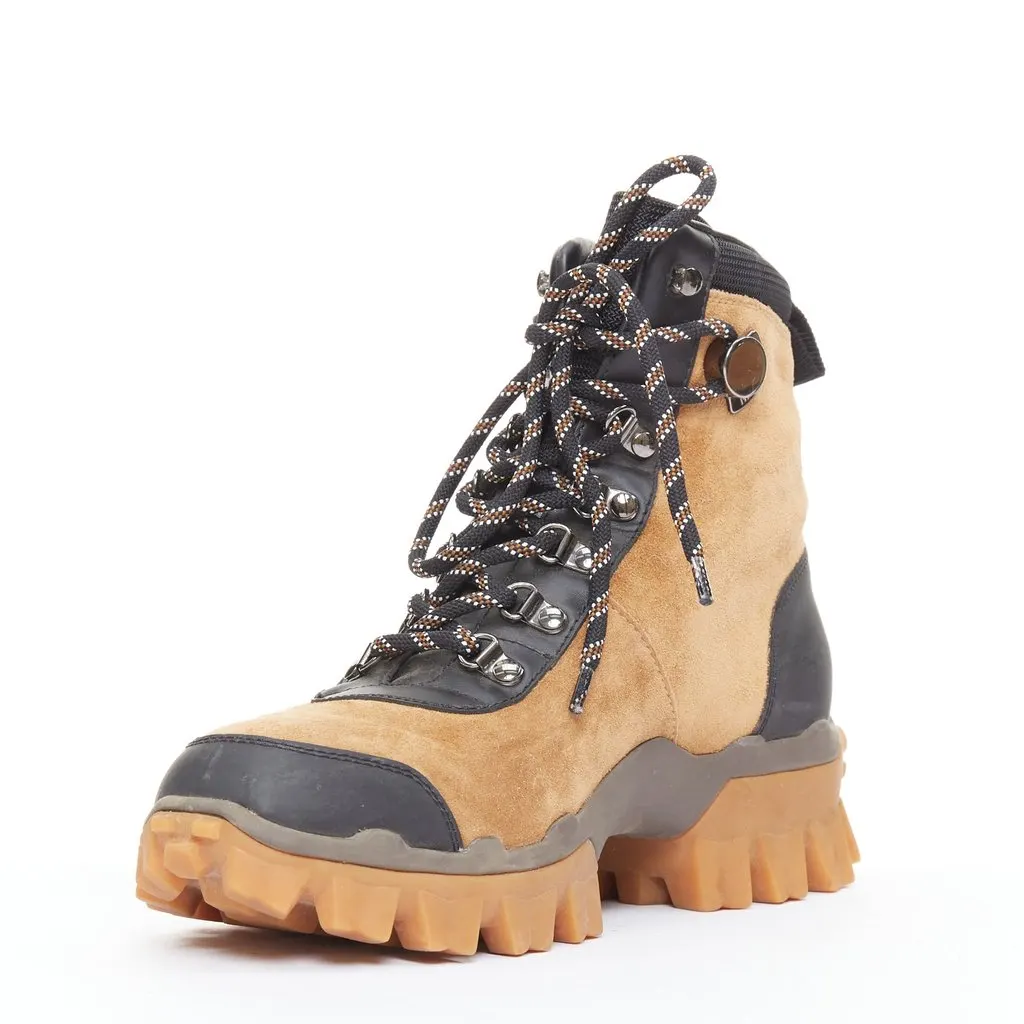Moncler Helis Brown Suede Fair - Model View