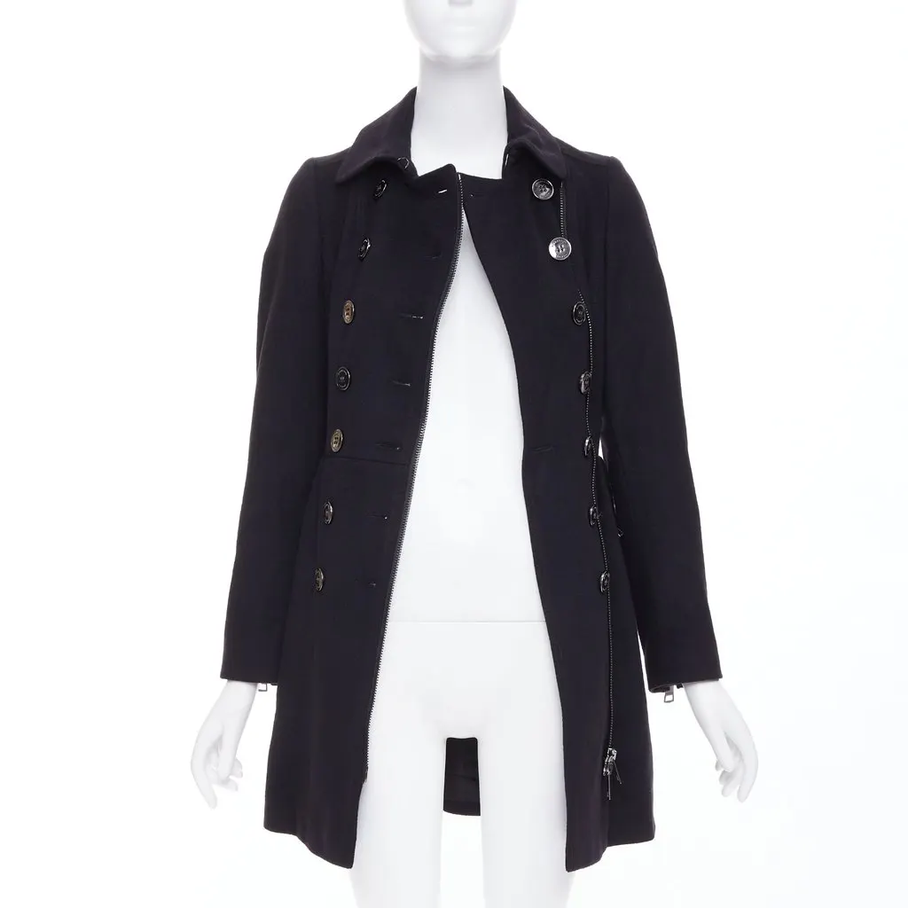 Burberry Black Wool Coat Black Wool Very good - Inside View