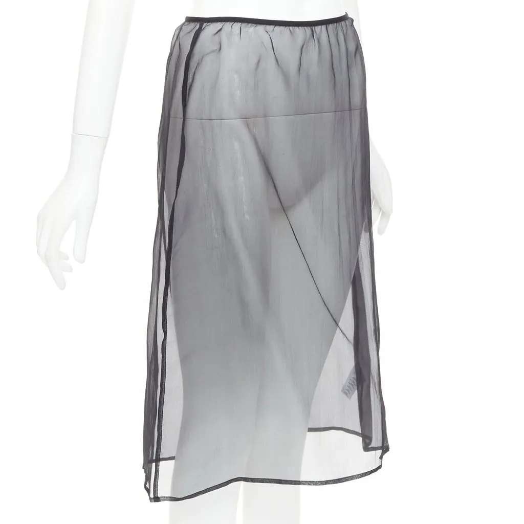 Dries Van Noten Black Silk Skirt Black Silk Very good - Back View
