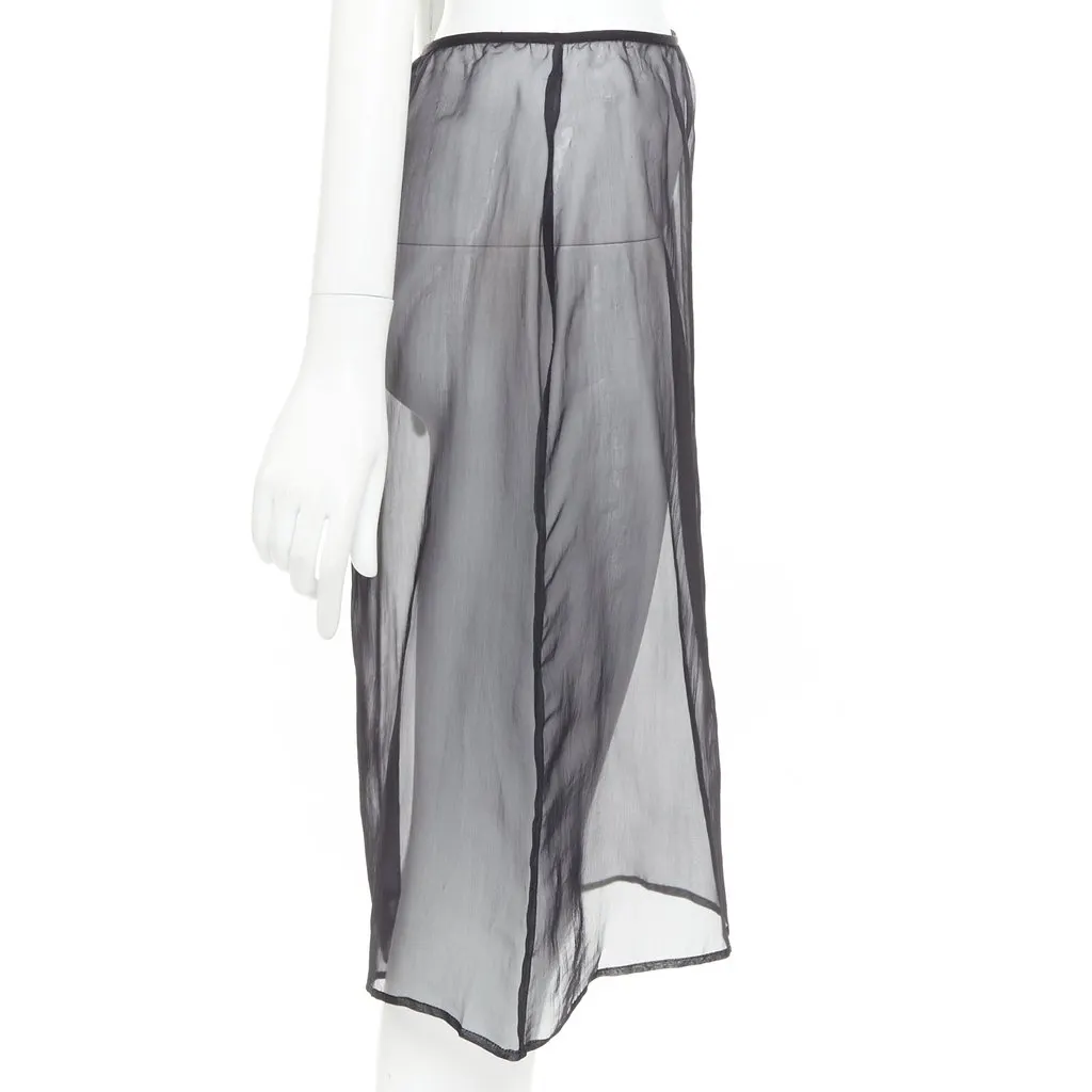 Dries Van Noten Black Silk Skirt Black Silk Very good - Inside View