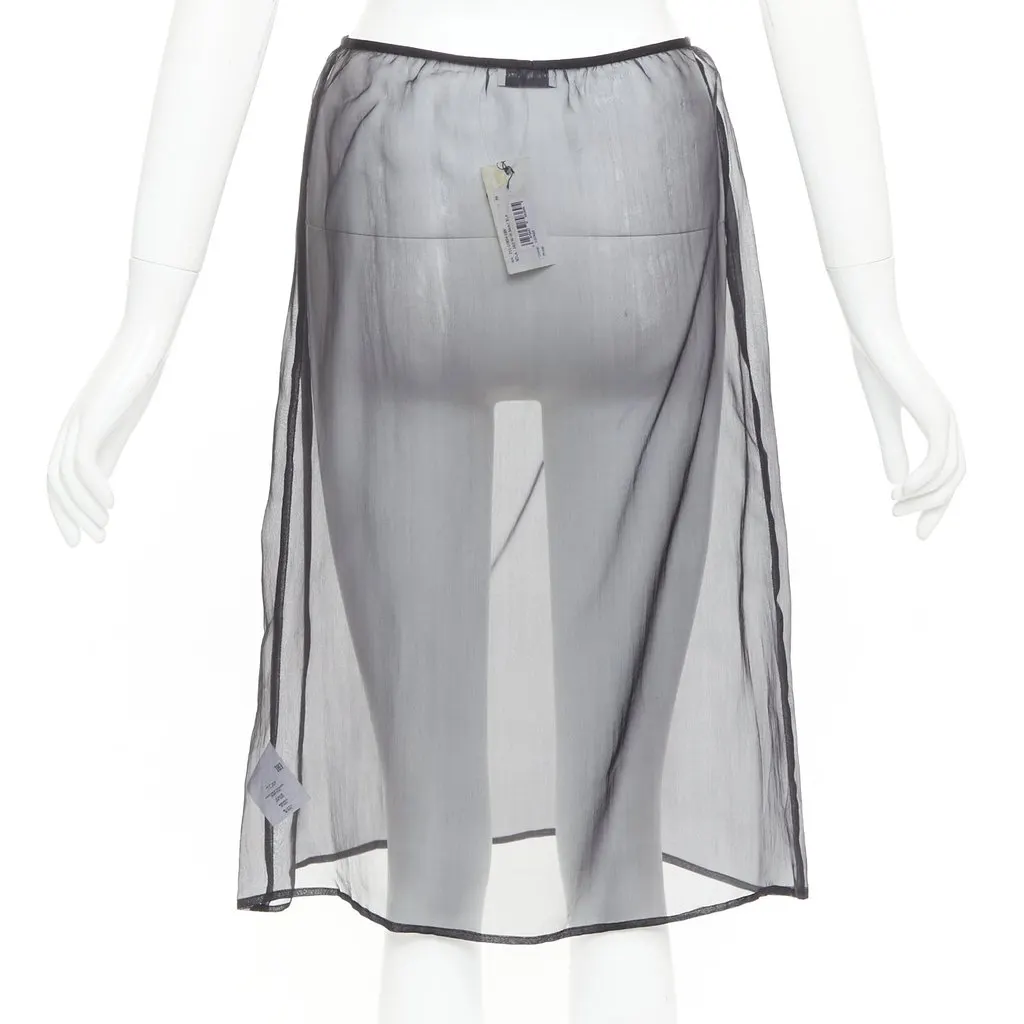 Dries Van Noten Black Silk Skirt Black Silk Very good - Model View