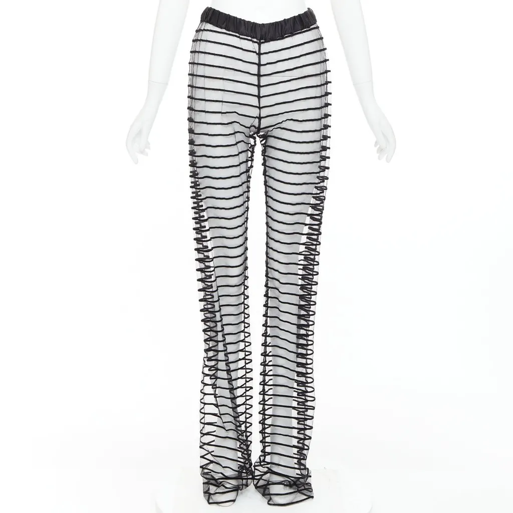 Dries Van Noten Black Polyamide Trouser Black Polyamide Never worn, with tag - Front View