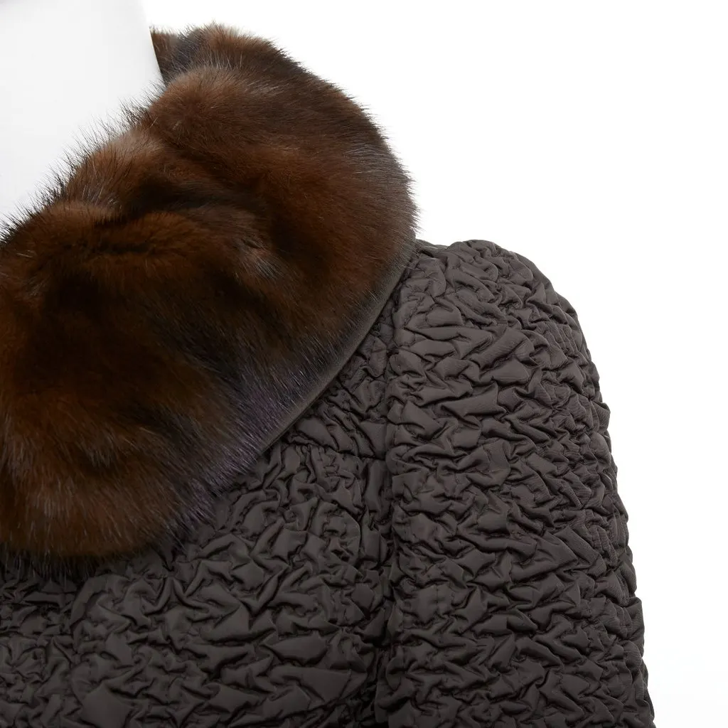 Prada Brown Fur Jacket Brown Fur Very good - Back View